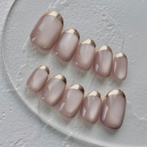 no.024マグネット ミラーフレンチ ネイルチップ 結婚式 成人式 ベージュ CNAIL-0001-1-300x300.jpg