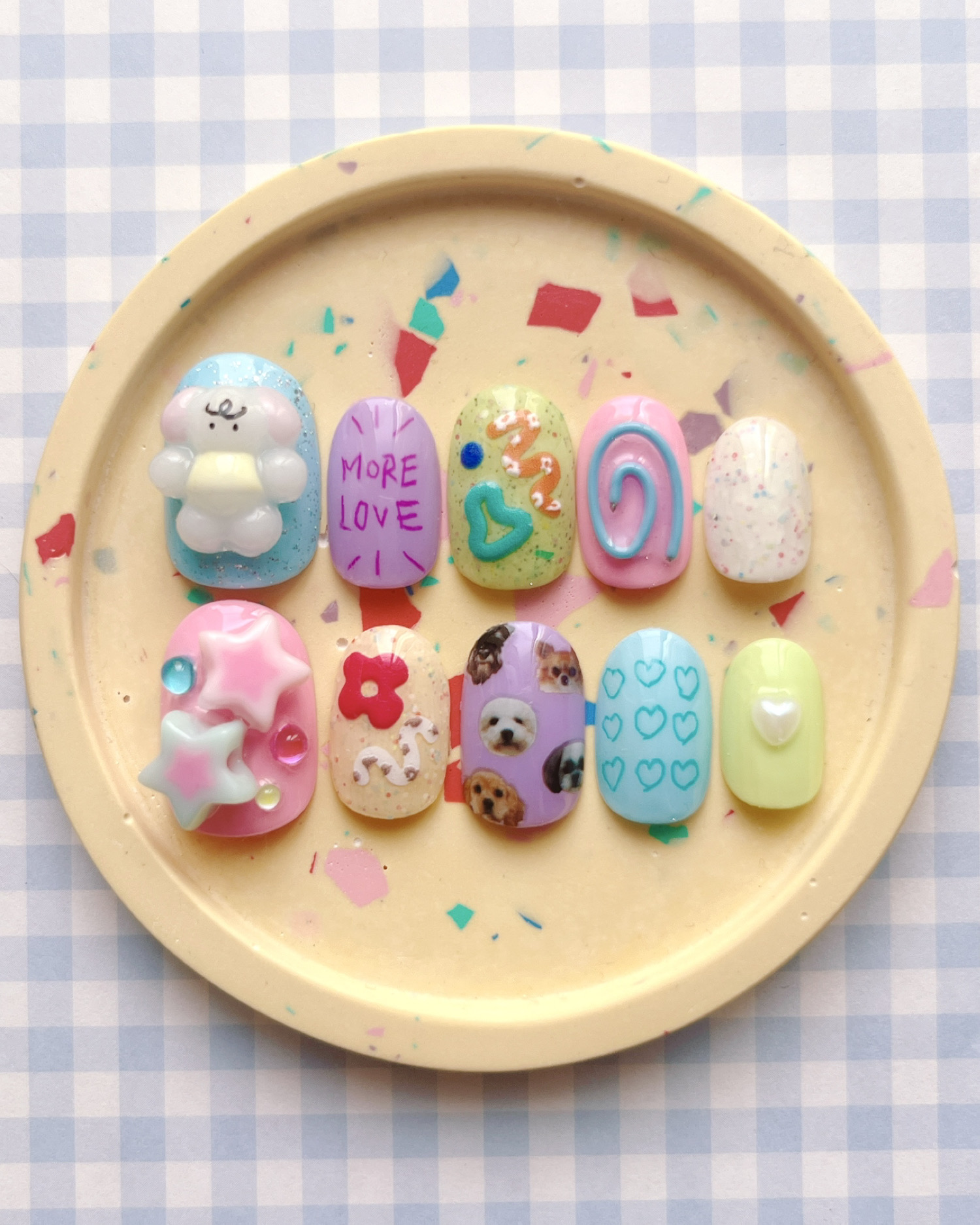 Famousdaynail わんわんネイル ムスッとわんこ アニマルネイル