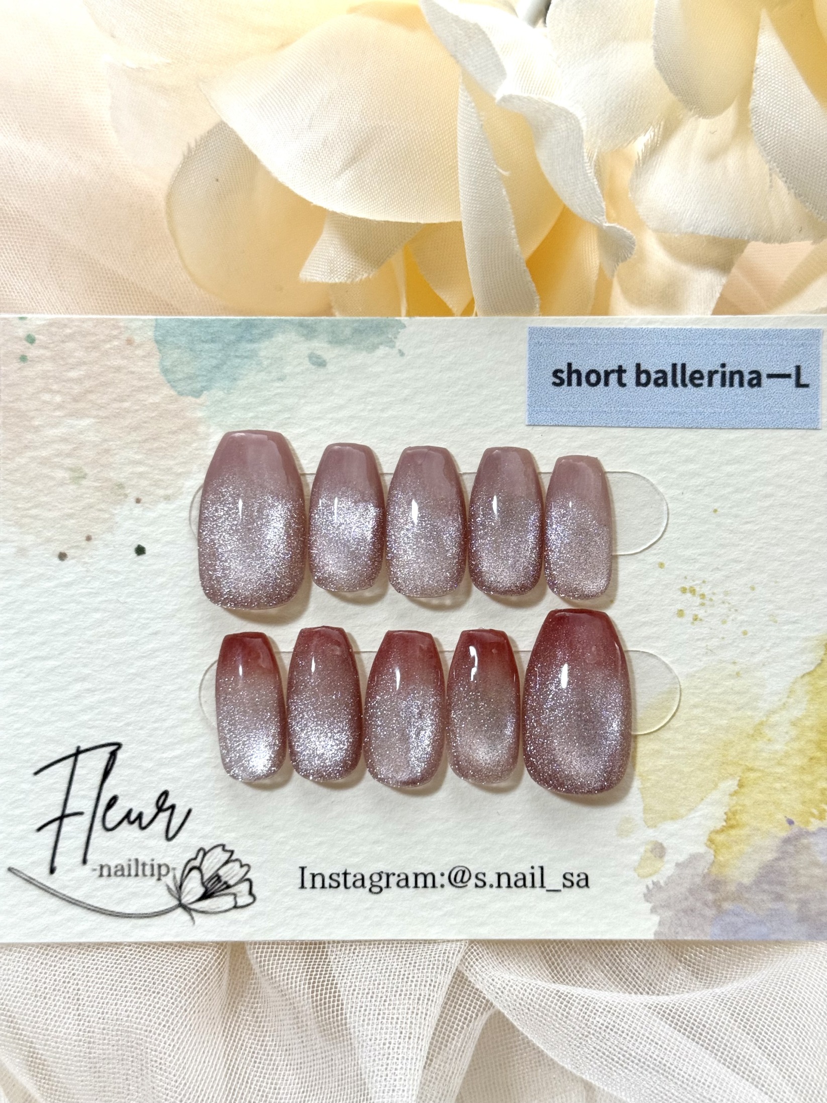 【上品グラデ】大人ピンク×微粒子ラメ／オフィス・育児ママにも◎