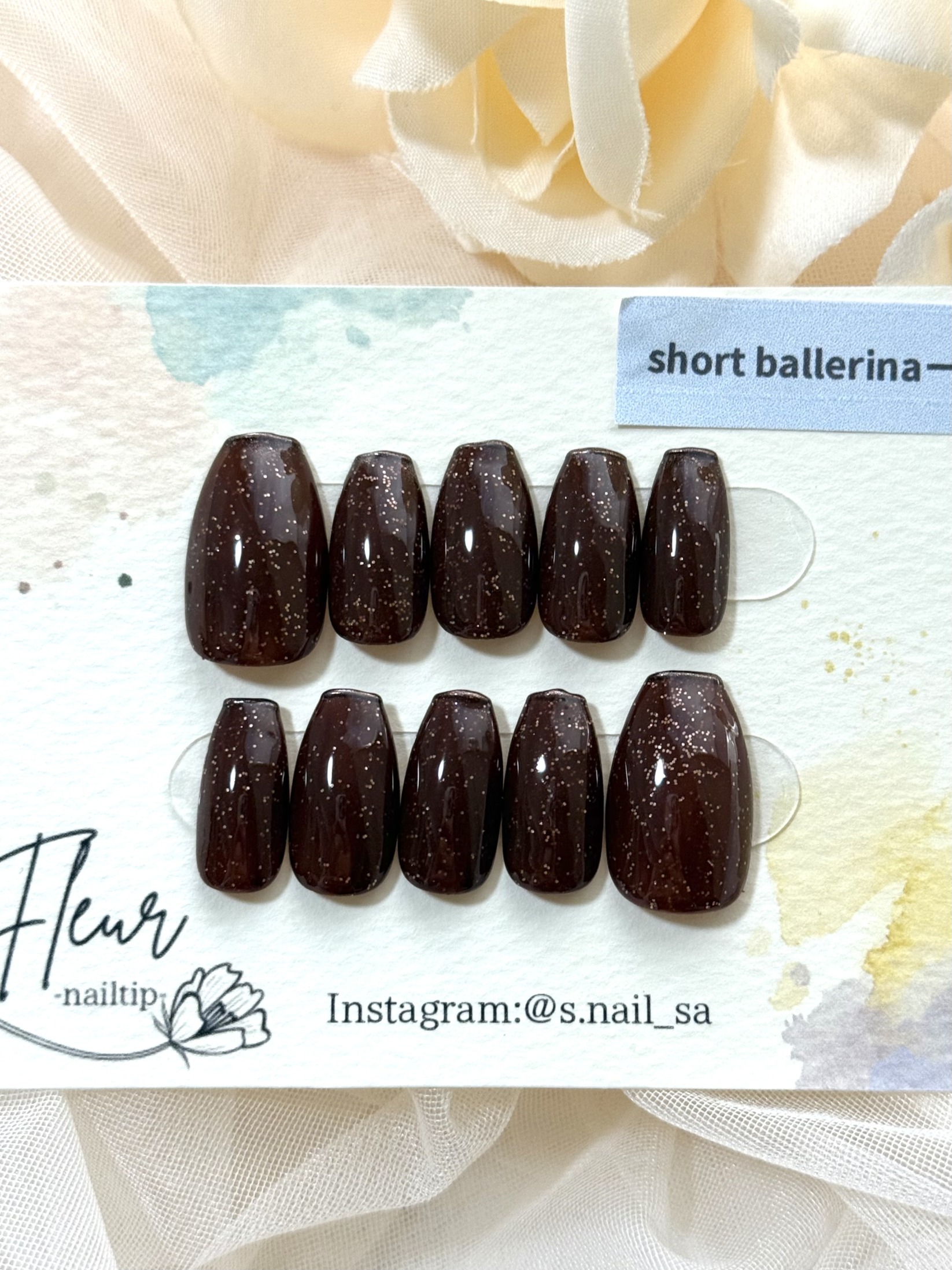 【大人チョコ】ブラウン×フラッシュ／オフィス・普段使いに◎