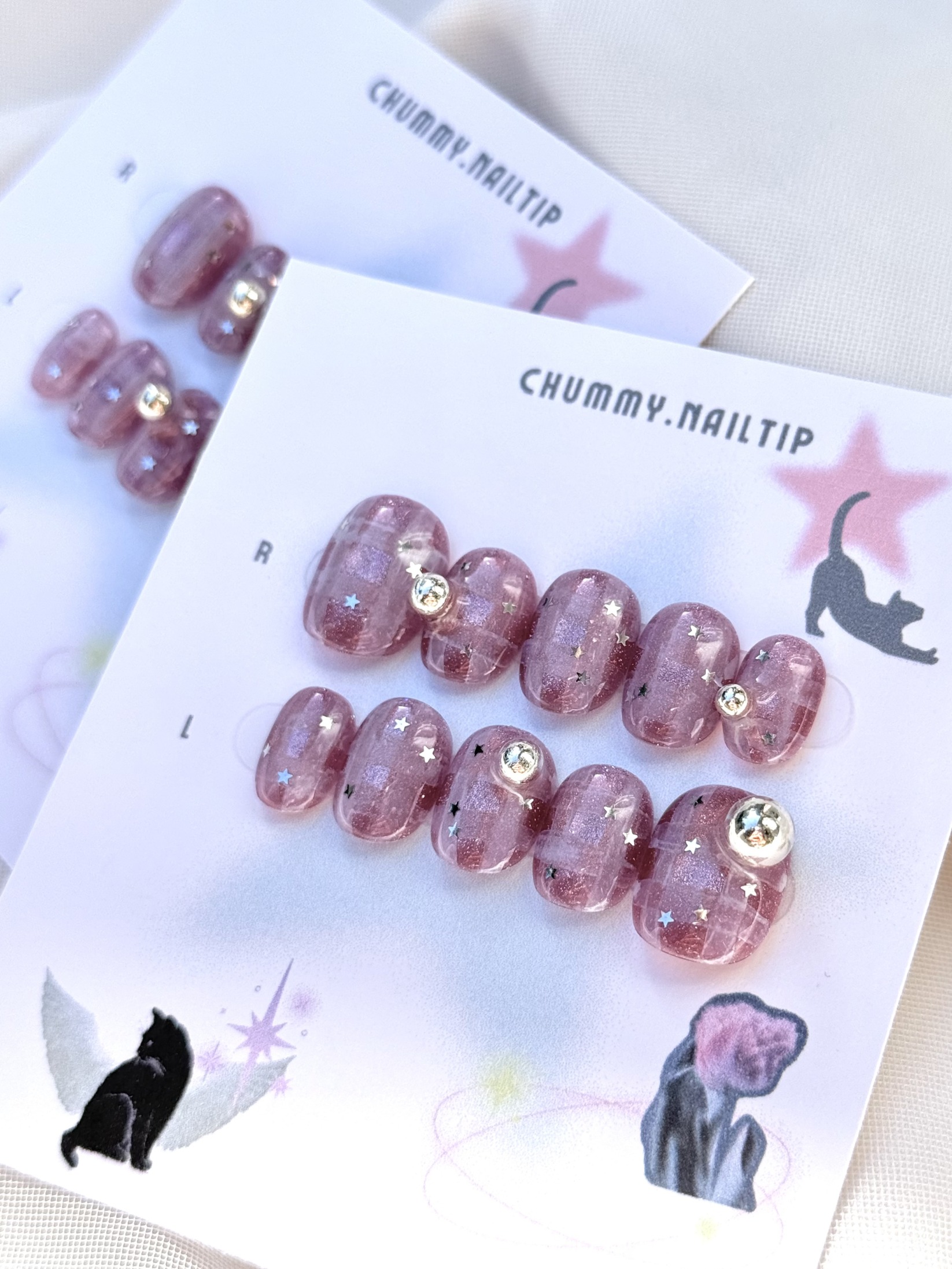 星ホロ　マグネットチェック　赤