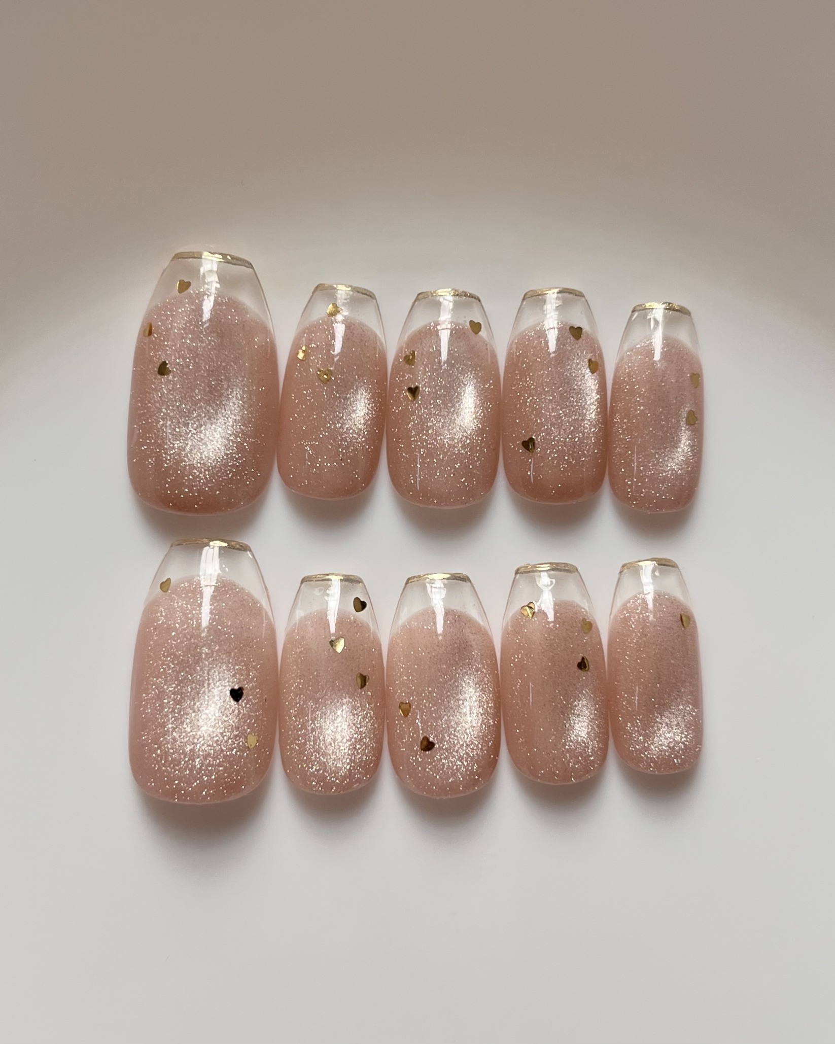 クリアフレンチきらめきハートベール