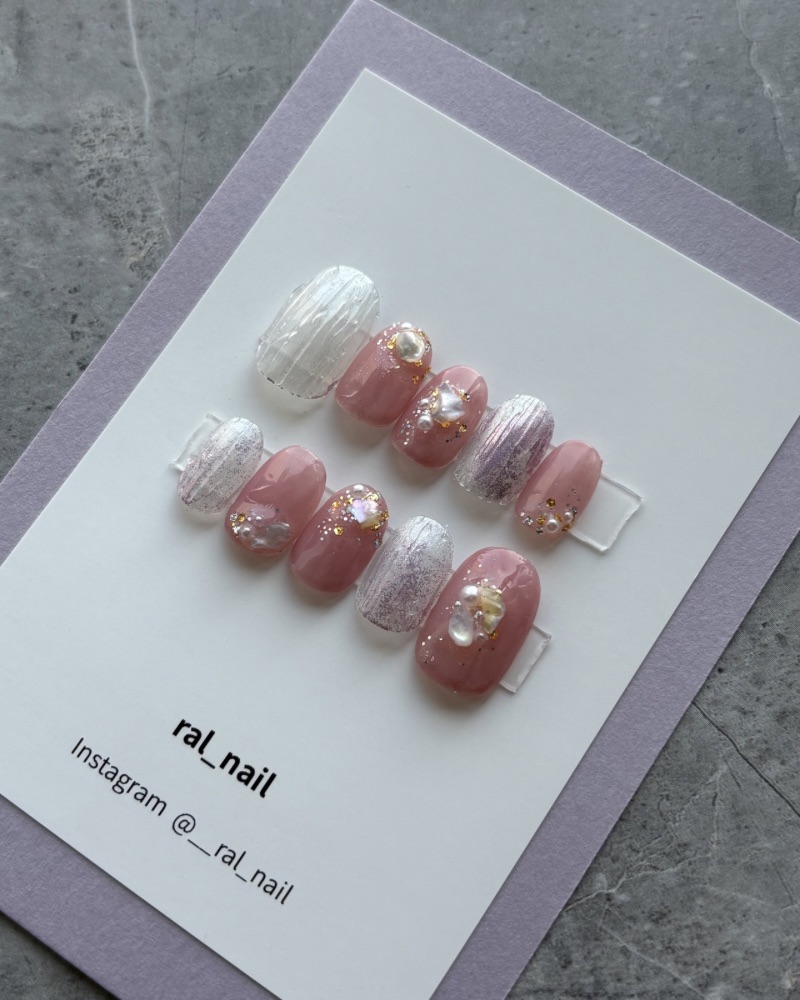 オーロラネイル　ブライダルネイル