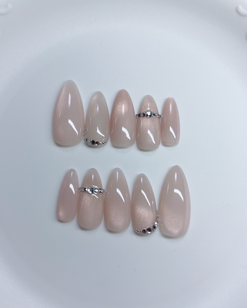 成人式シンプルネイル