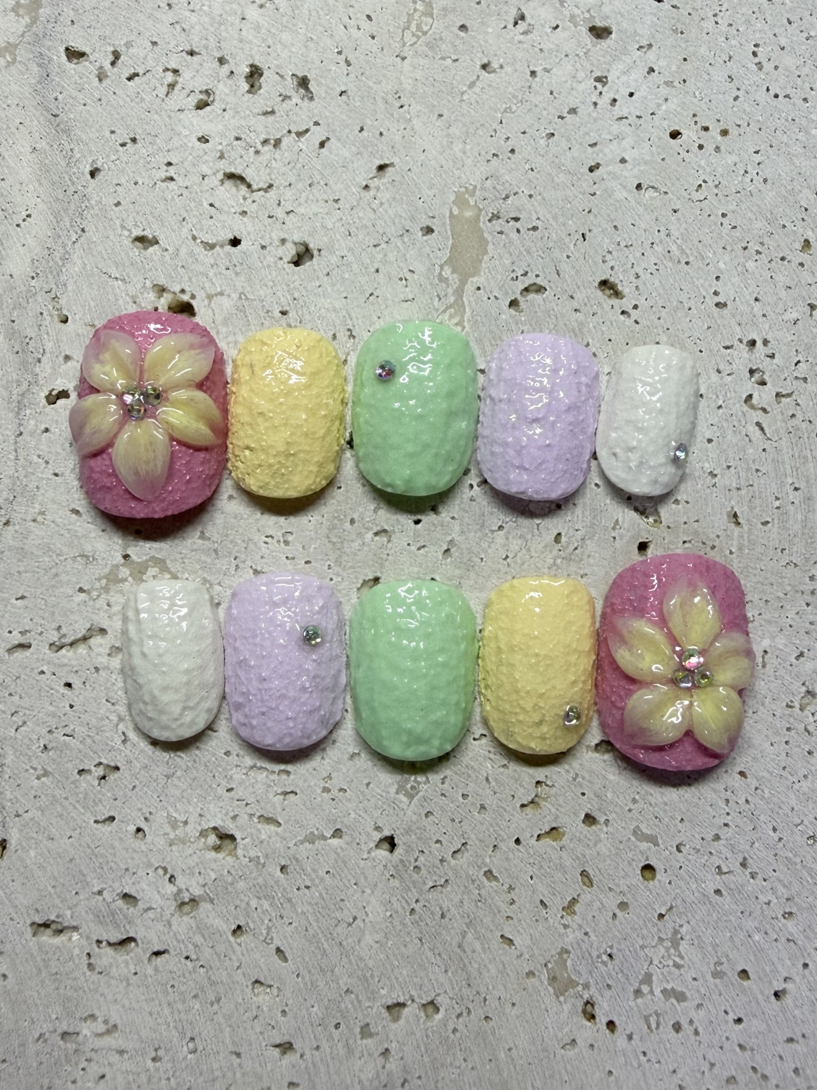 表面感 お花ネイル