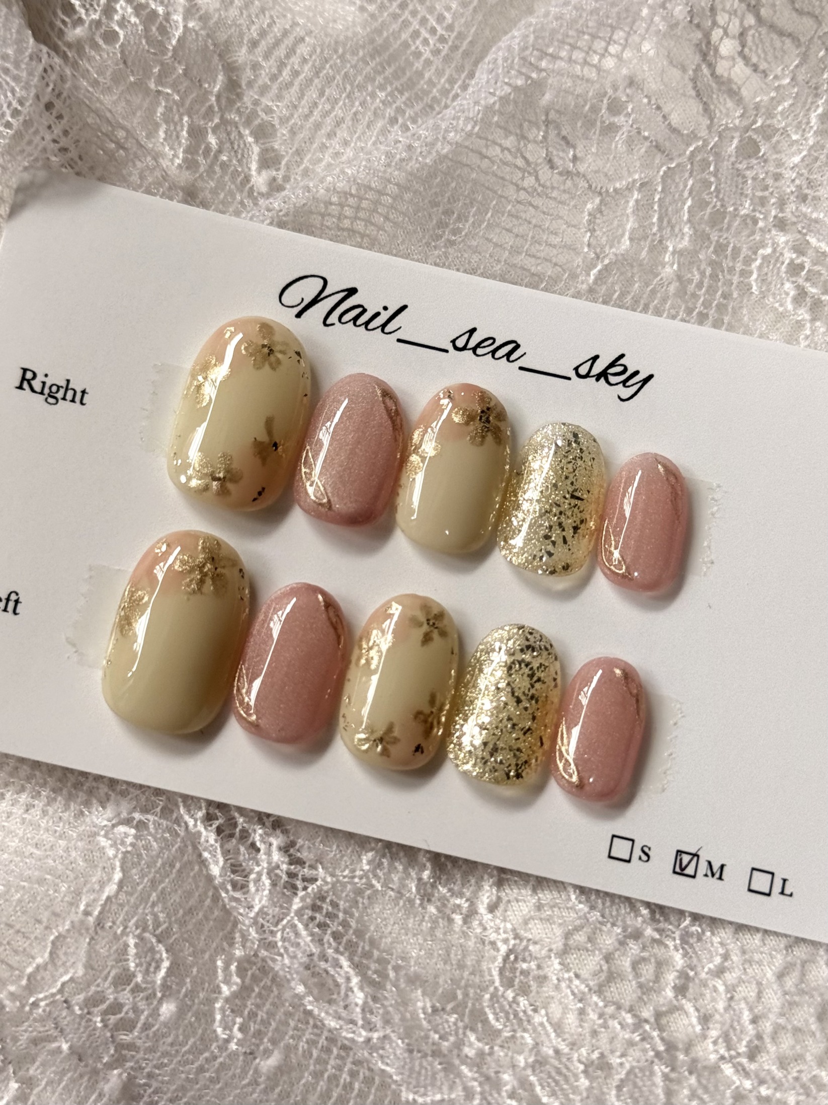 ニュアンスミラーフラワー ピンク