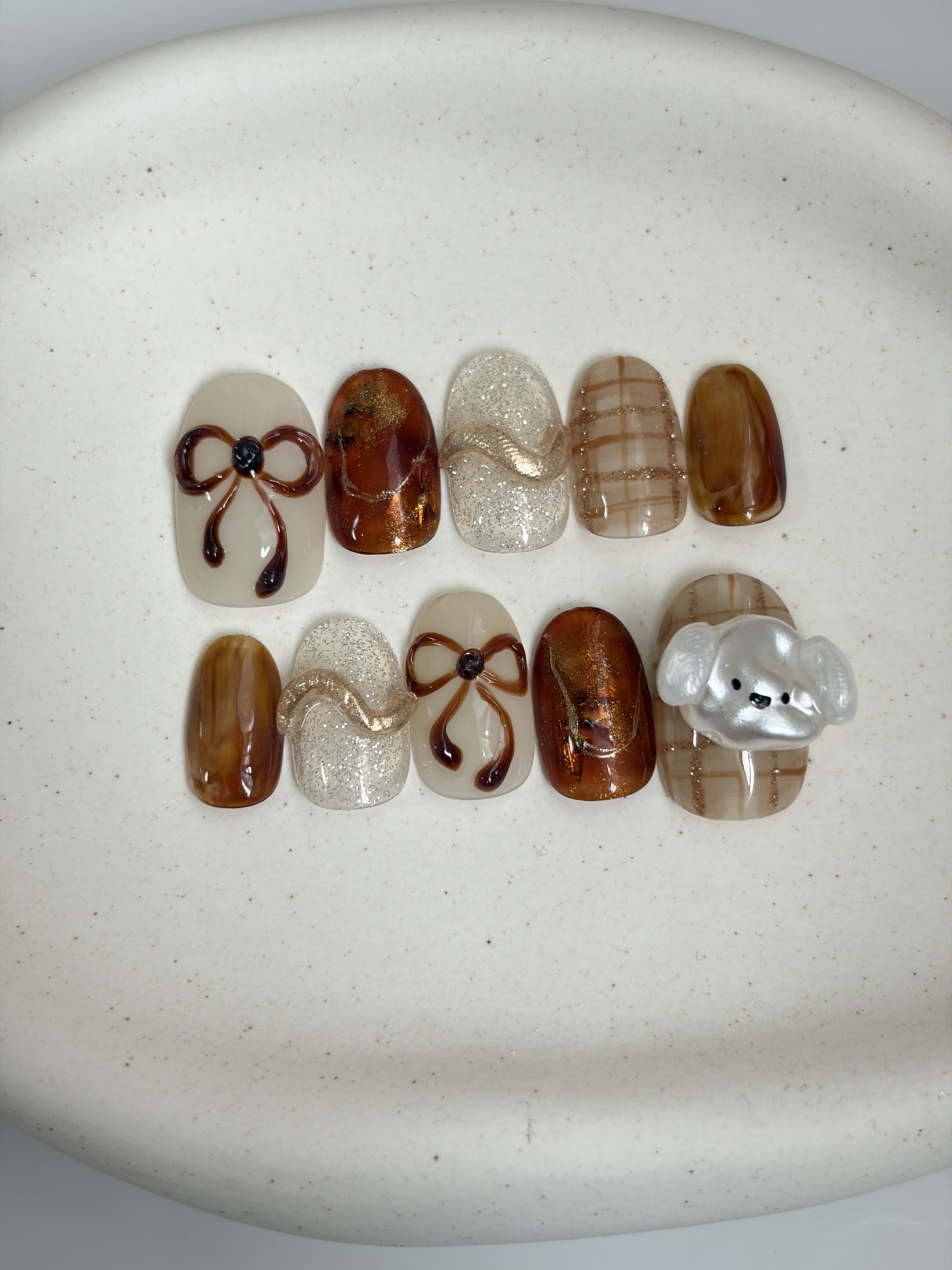 わんこリボン brown
